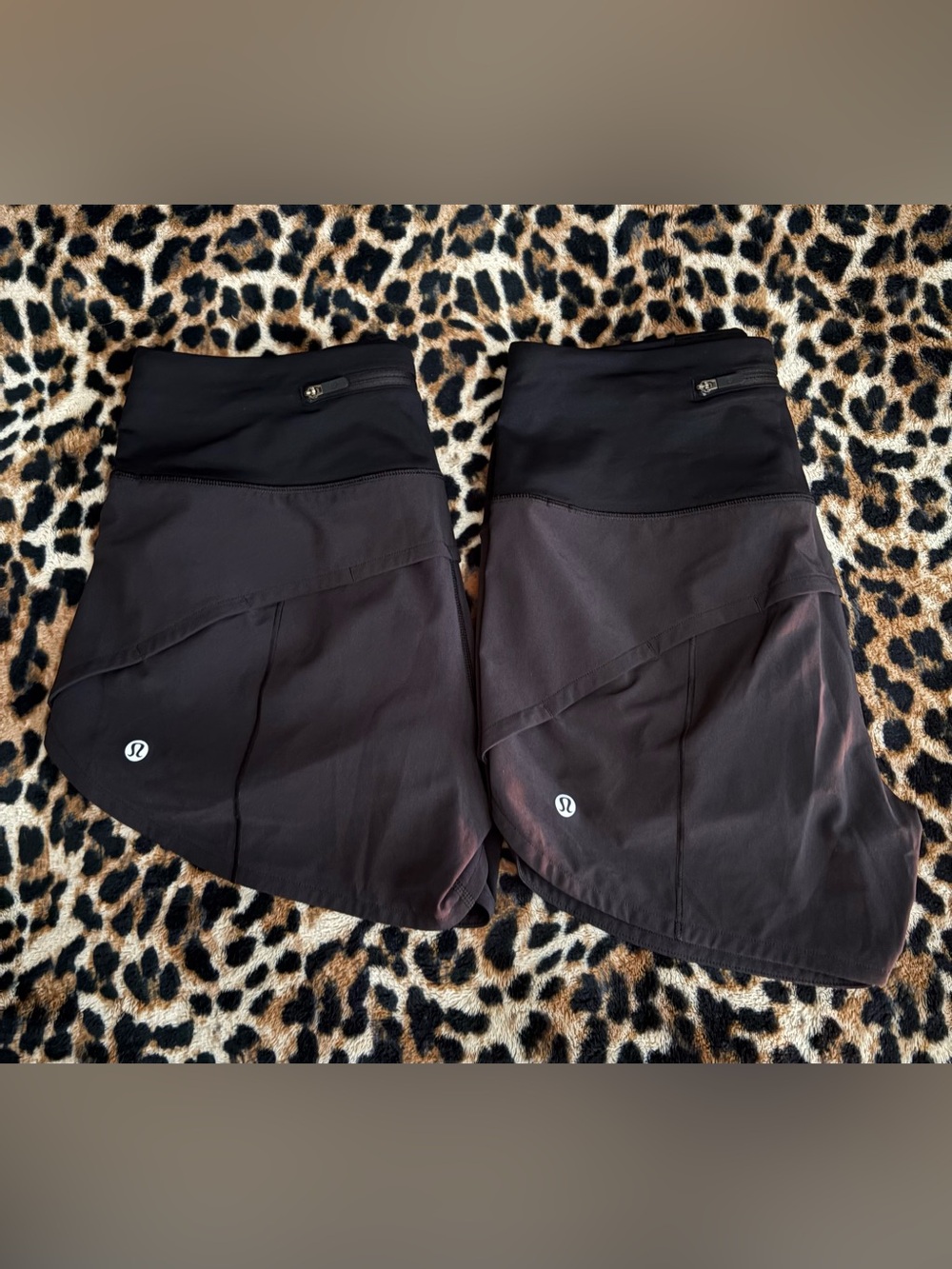lululemon athletica Black Athletic Skort-Style Running Shorts